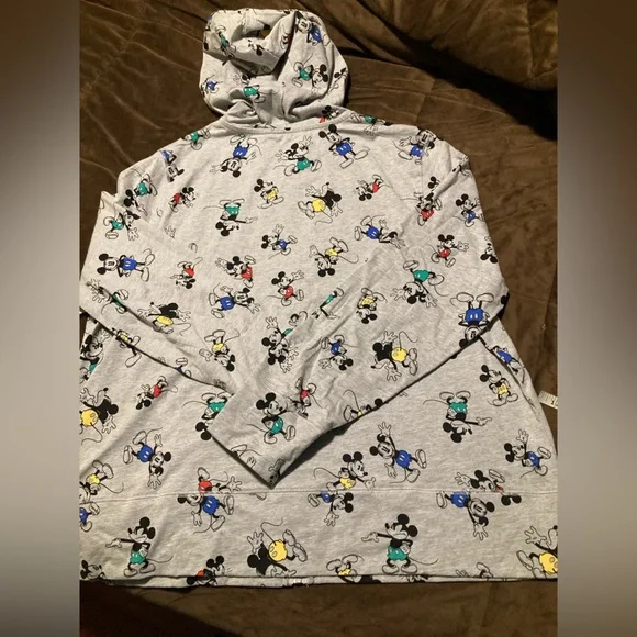 Disney brand, Mickey Mouse Gray Zip-up Hoodie, size 2X, new with tags - Picture 9 of 12